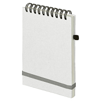 Блокнот на спирали MEMO, размер 95х145 мм,белый, блок в клетку, белый