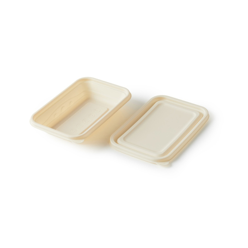 Контейнер с крышкой из кукурузного крахмала, Белый