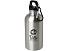 Одностенная бутылка для воды с карабином Oregon, изготовленная из нержавеющей стали, сертифицированной по стандарту RCS, объемом 400 мл - Серебряный