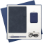 Подарочный набор Теоло (Teolo), синий (ежедневник, ручка, аккумулятор)