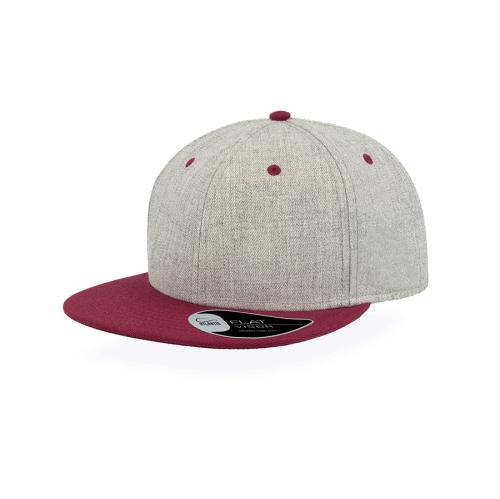 Бейсболка FADER, 6 клиньев, застежка ПВХ, серый, красный
