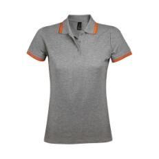 Поло женское PASADENA WOMEN 200, серый, оранжевый