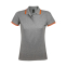 Поло женское PASADENA WOMEN 200, серый, оранжевый