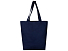 Сумка с широким дном и боками, синий