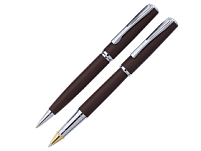 Набор Pierre Cardin PEN&PEN: ручка шариковая + роллер. Цвет - коричневый матовый. Упаковка Е.