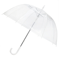 Зонт-трость Klar с прозрачным куполом, Белый
