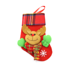 Сапожок подарочный новогодний №2 (олень красный), Красный