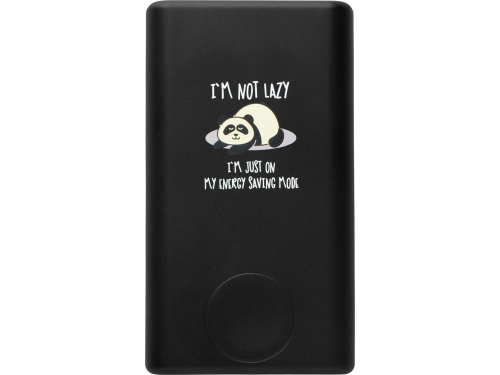 Внешний беспроводной аккумулятор 2-в-1 с функцией зарядки Apple Watch, QC/PD AtomIQ, 10000 мАч, черный с тампопечатью