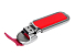 Флешка с массивным классическим корпусом, 32 Гб, красный/серебристый