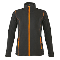 Толстовка женская флисовая NOVA WOMEN 200, темно-серый, оранжевый Толстовка женская флисовая NOVA WOMEN 200, темно-серый, оранжевый