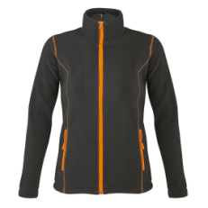 Толстовка женская флисовая NOVA WOMEN 200, темно-серый, оранжевый