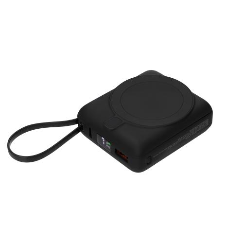 Внешний аккумулятор с подсветкой Ritter PD 10000mAh с функцией беспроводной зарядки 15W, черный