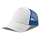 Бейсболка RAPPER COTTON-S, 5 клиньев, пластиковая застёжка, белый, ярко-синий