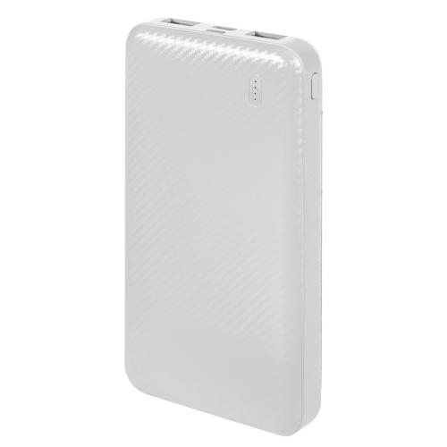 Универсальный аккумулятор Rib 10 (10000 мАч), белый, 13,5х6.8х1,5 см, белый