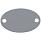 Шильдик металлический Alfa Oval, серый