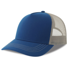 Бейсболка RAPPER CANVAS-S, 5 клиньев, пластиковая застёжка, ярко-синий, серый