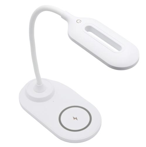 Настольная лампа с беспроводной зарядкой Duos, Белый