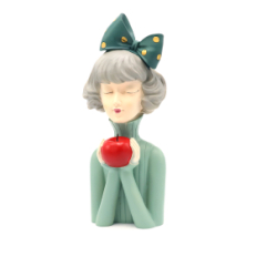 Статуэтка  &amp;quot;Девушка с яблоком&amp;quot;, Зеленый/Красный