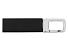 Флеш-карта USB 2.0 16 Gb с карабином Hook, черный/серебристый