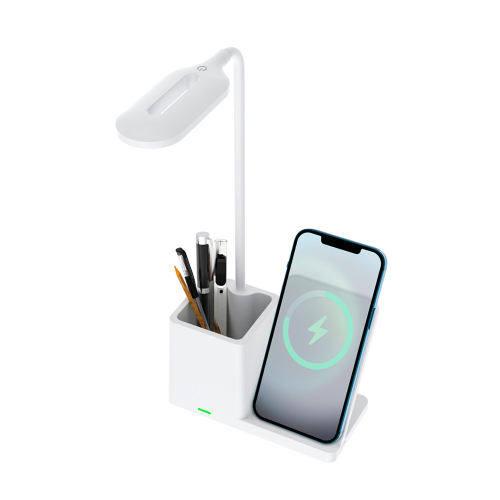 Настольная лампа с беспроводной зарядкой Stark, Белый