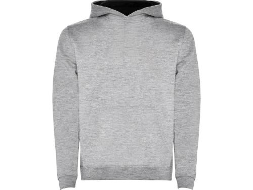 Толстовка с капюшоном Urban детская, серый меланж/черный