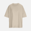 Футболка оверсайз женская Boxy Women, бежевая (льняная)