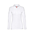Рубашка-поло женская BERN WOMEN 210 с длинным рукавом, белый