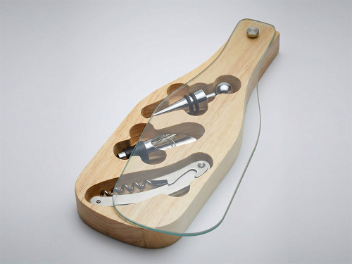 Набор аксессуаров для вина Pinotage со стеклянной крышкой