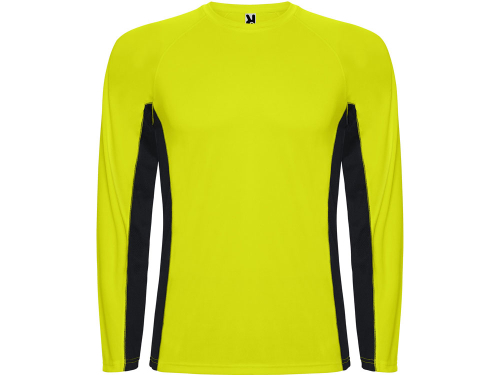Футболка Shanghai  мужская с длинным рукавом, неоновый желтый/черный