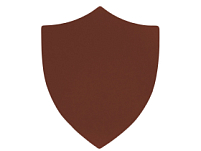 ПАТЧ ЩИТ soft-touch (коричневый ) 6,6 х 5,5 см