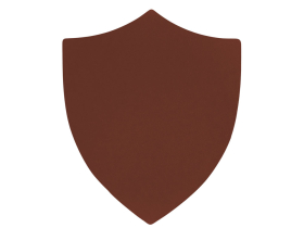 ПАТЧ ЩИТ soft-touch (коричневый ) 6,6 х 5,5 см