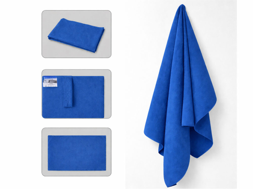 Легкое полотенце Gulpi  из микрофибры RPET с ремешком для складывания, 70*120 см, королевский синий