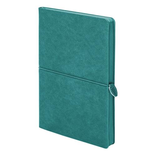Ежедневник недатированный Fusion, А5, бирюзовый, кремовый блок в линейку, бирюзовый