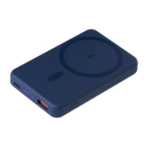 Внешний аккумулятор Ларго PD (Largo PD) 5000mAh с функцией беспроводной зарядки 15W, синий