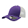 Бейсболка RAPPER COTTON, 5 клиньев, пластиковая застежка, фиолетовый, белый