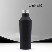 Термобутылка E-shape софт-тач (черный)