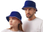 Панама с контрастной окантовкой , классический синий/белый
