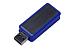 USB-флешка промо на 4 Гб прямоугольной формы, выдвижной механизм, синий