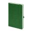Бизнес-блокнот "Justy", 130*210 мм, зеленый, твердая обложка,  резинка 7 мм, блок-линейка, зеленый