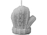 Свеча Рукавичка, серый