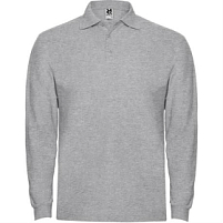 Футболка поло ESTRELLA L/S мужская, Пёстрый серый