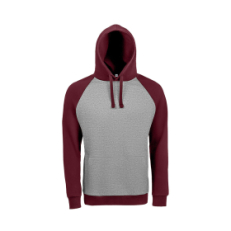 Толстовка унисекс SEATTLE 280, серый, бордовый
