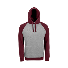 Толстовка унисекс SEATTLE 280, серый, бордовый