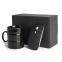 Набор подарочный HARD WORKER: кружка, мышь беспроводная, коробка, черный, черный