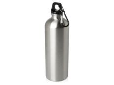 Одностенная бутылка для воды с карабином Oregon, изготовленная из нержавеющей стали, сертифицированной по стандарту RCS, объемом 750 мл - Серебряный