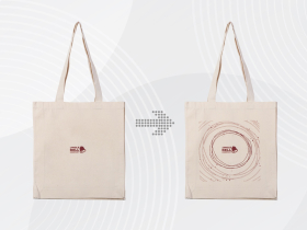 Сумка Donny с донной складкой и парусиновыми ручками, натуральный, с DTF (полноцвет)