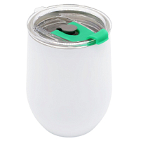 Термокружка с двойной стенкой Coffixx To Go, Белый/зелёный Термокружка с двойной стенкой Coffixx To Go, Белый/зелёный