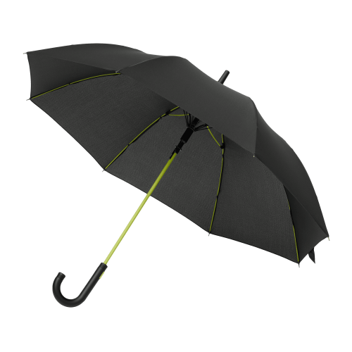 Зонт-трость Квантум (Quantum), черный/салатовый