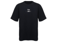 Футболка оверсайз Vienna унисекс , черный с нанесением Трафарет Скульптура 2 цвета