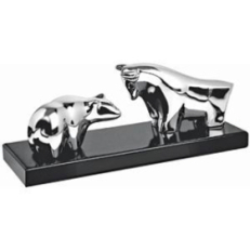 Стела  "Быки и Медведи", серебристый